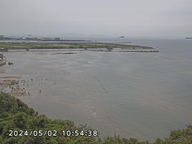 兵庫県の海ライブカメラ｢御津海岸 新舞子浜(淡路島方面)｣のライブ画像